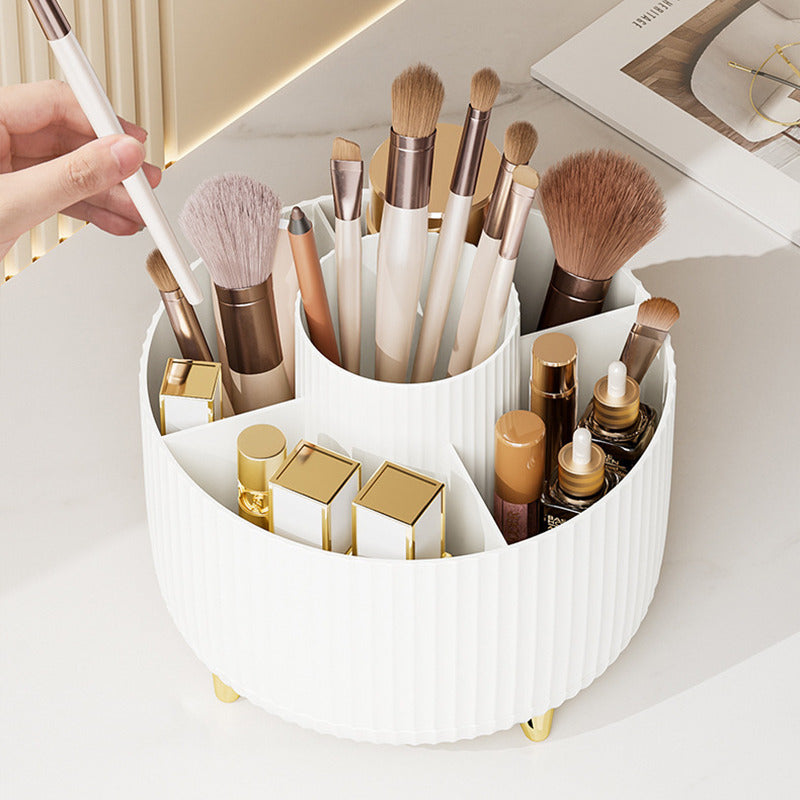 Royeva 360 Rotating Makeup Brush Holder And Cosmetic Organizer Caddy