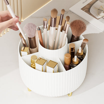 Royeva 360 Rotating Makeup Brush Holder And Cosmetic Organizer Caddy