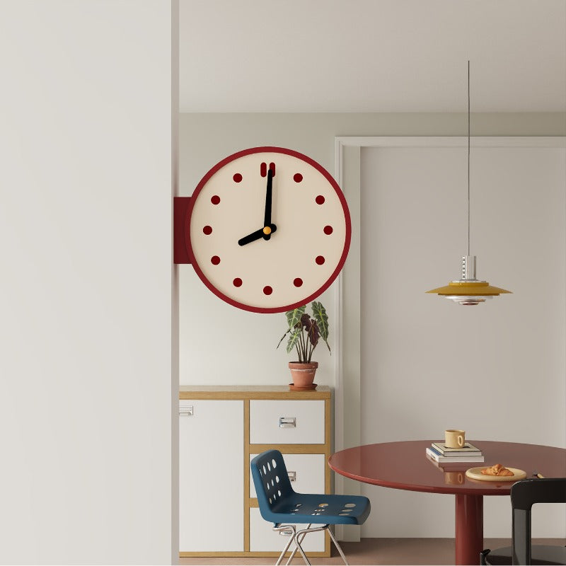 Novara Modern Double-Sided Corner Clock - Silent Minimalist Wall & Desk Timepiece