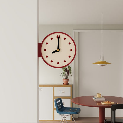 Novara Modern Double-Sided Corner Clock - Silent Minimalist Wall & Desk Timepiece
