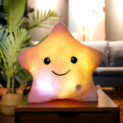 Royelle LED Star Pillow Plush Light-Up Cushion for Kids Nightlight Decor 24cm