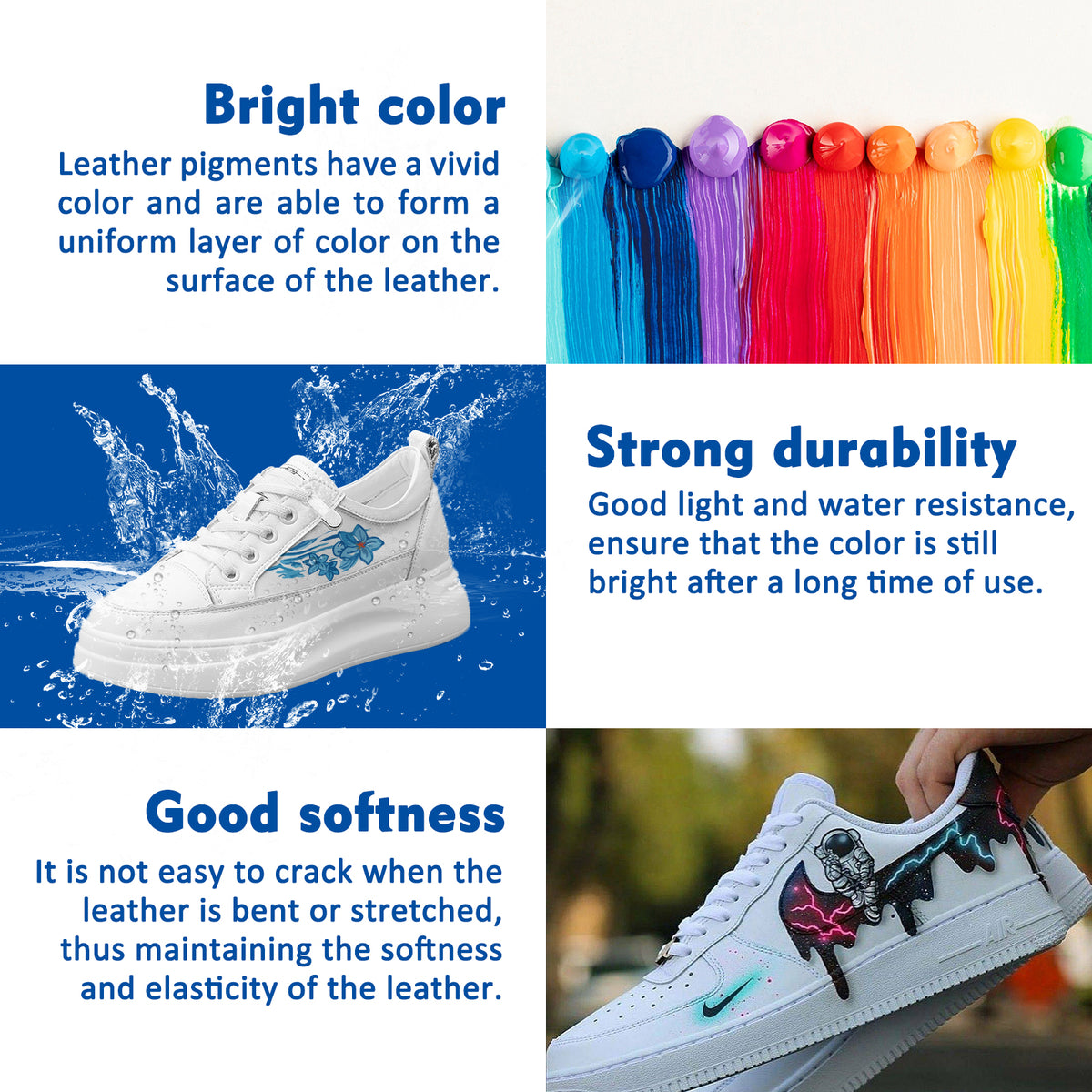 Royelle 36 Color Acrylic Leather Paint Set For Sneakers And Shoes