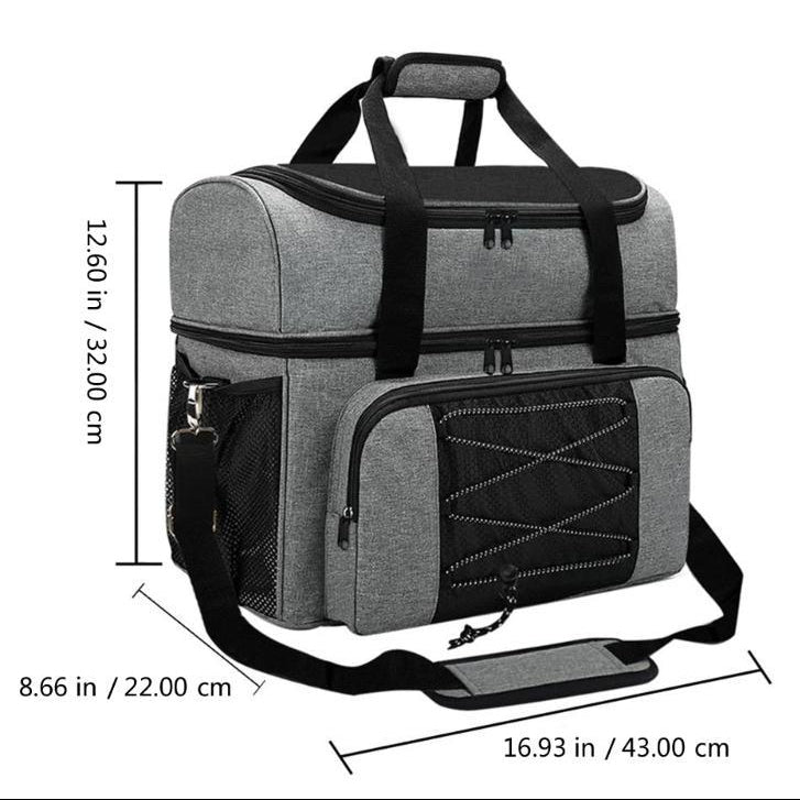 Novara Insulated Bowling Ball Tote Bag With Zippered Pockets