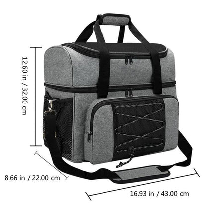 Novara Insulated Bowling Ball Tote Bag With Zippered Pockets