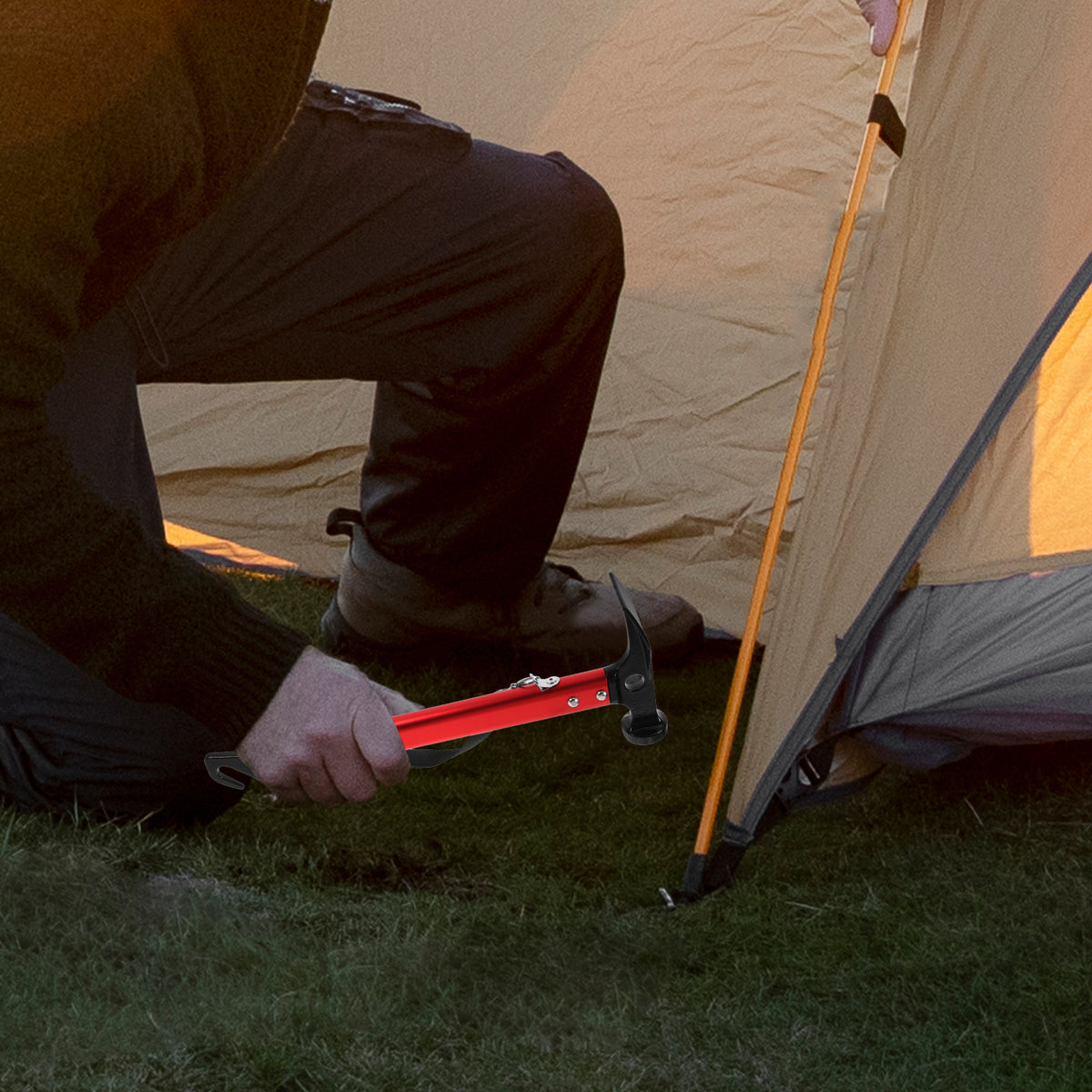 Royeva Lightweight Camping Hammer And Tent Stake Puller-Tool For Backpacking