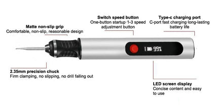 Sovere Cordless Electric Engraving Pen Kit with 39 Bits, Adjustable Speed for DIY Projects