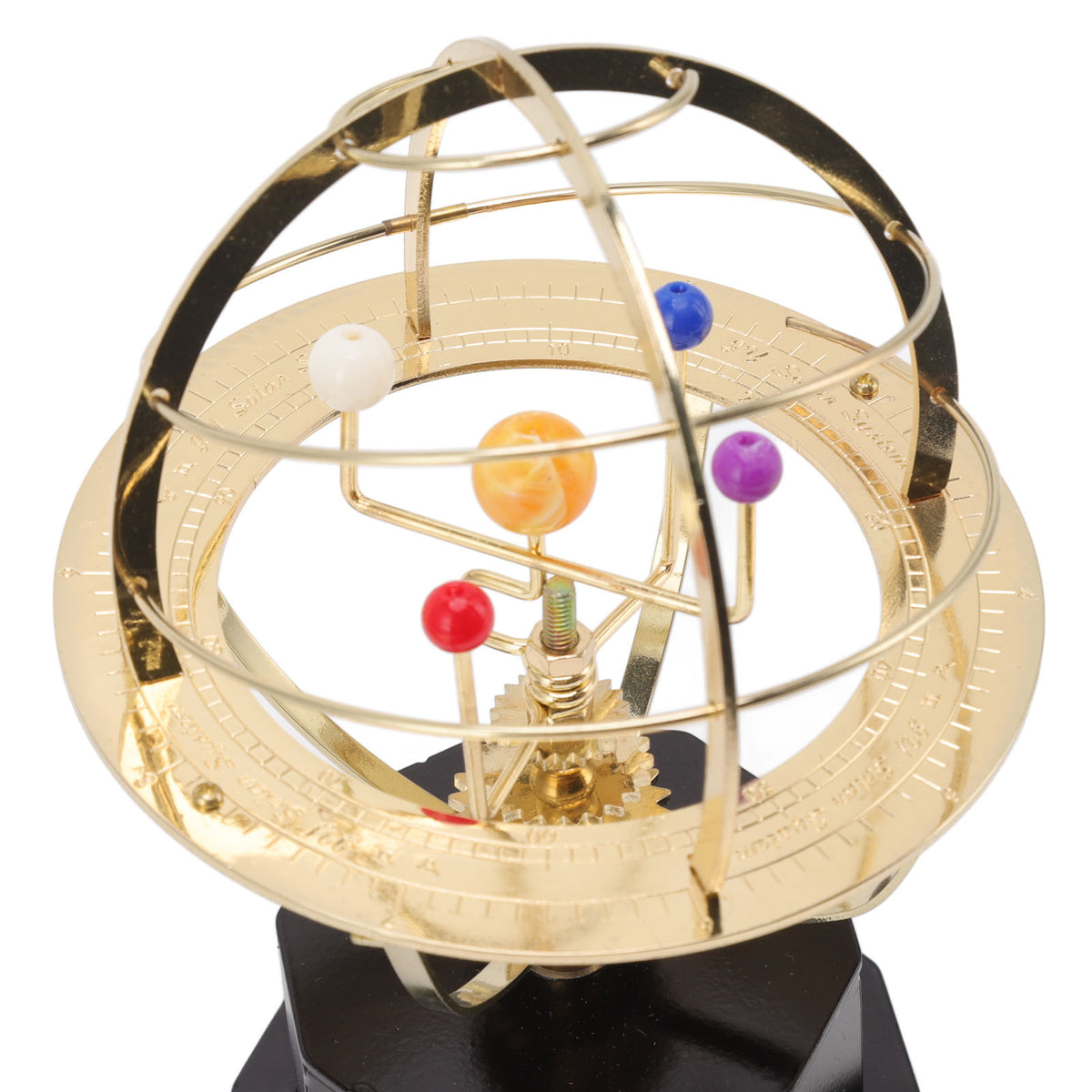 Royeva Brass Solar System Model-Rotating Desktop Display Orrery