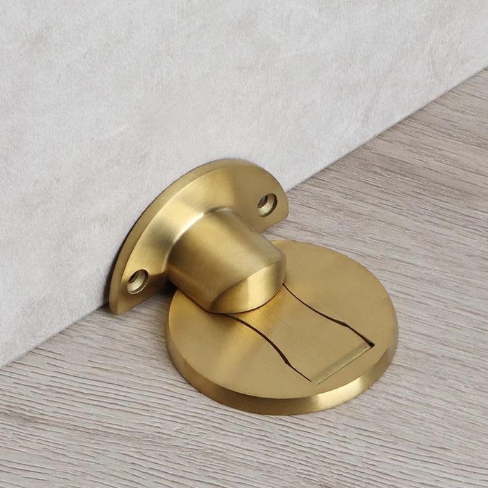 Royora Magnetic Door Stop Stainless Steel Floor Mount Silver Rustproof Holder