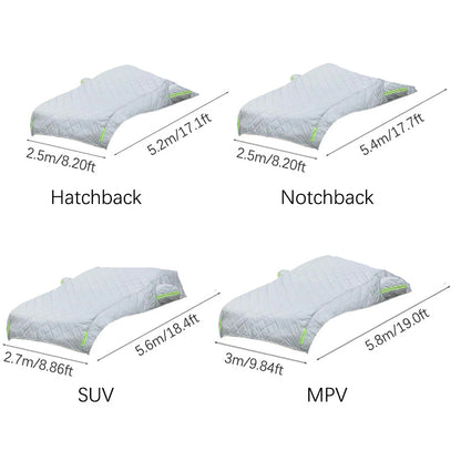 Royeva 5 Layer Waterproof Car Cover-Hail Protection Snow And UV Shield