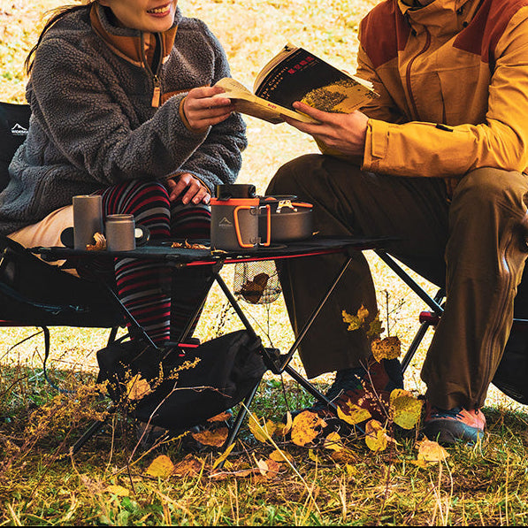 Royora Portable Folding Aluminium Camping Table-Lightweight Picnic Desk with Carry Bag