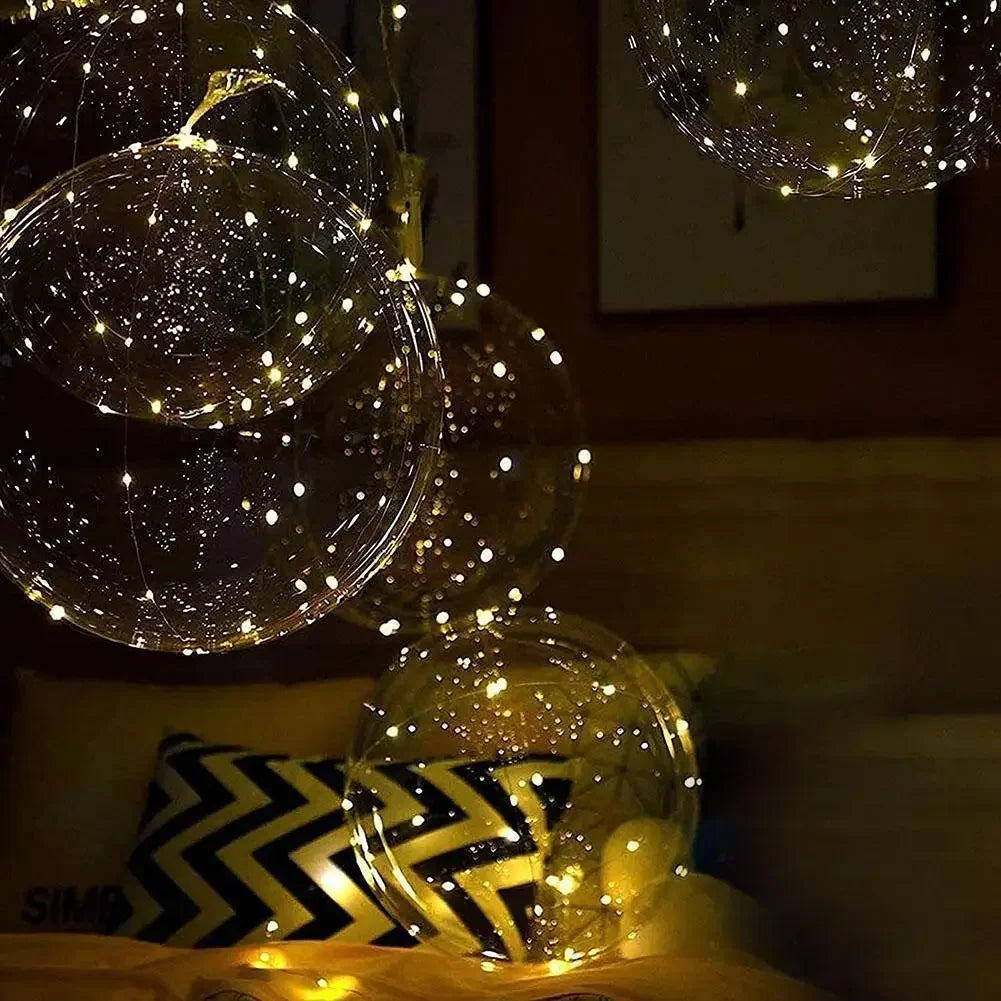 Royeva Transparent LED Light Up Balloons-Party Decor Set