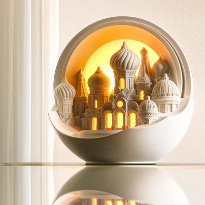 Royeva Illuminated Castle Diffuser Lamp-Rechargeable LED Light & Essential Oil Aroma Diffuser
