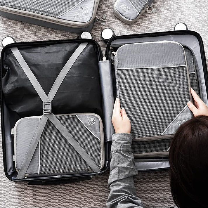 Eloria 5-Piece Compression Packing Cubes for Travel Luggage Organizer