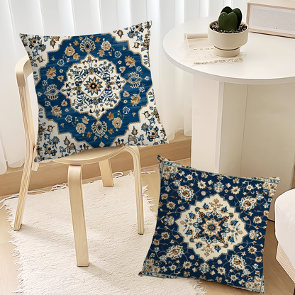 Novara Baroque Bohemian Throw Pillow Covers - 4-Piece Decorative Accent Set