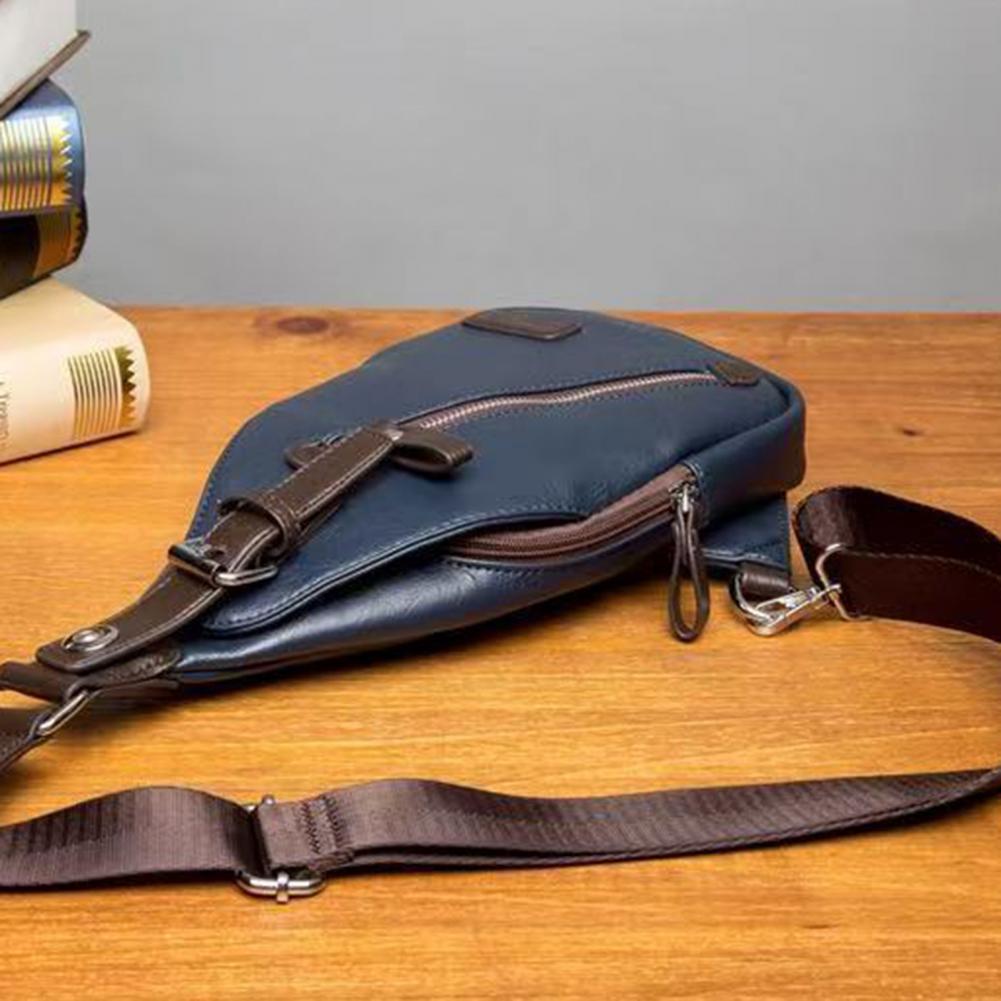 Royeva Men Anti Theft Leather Crossbody Bag-Casual Sling Backpack