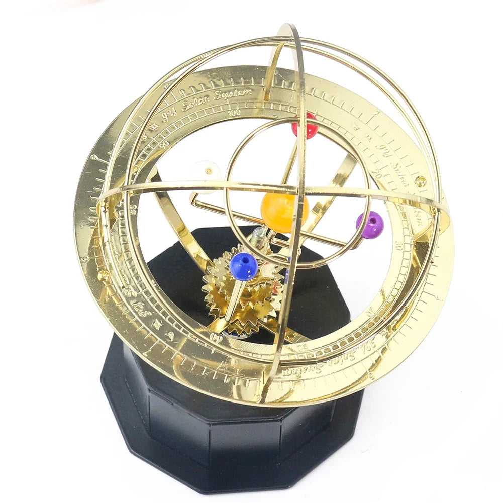 Royeva Brass Solar System Model-Rotating Desktop Display Orrery