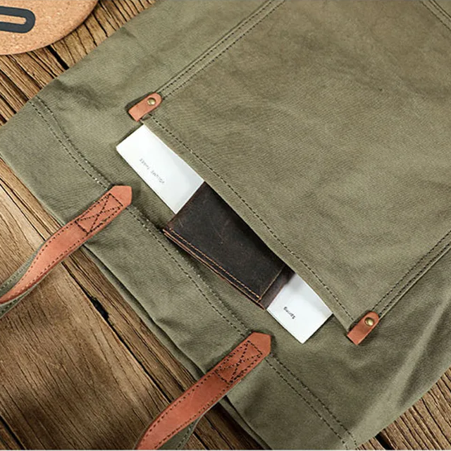 Novara Everyday Cotton Canvas Tote Bag with Leather Handles & Shoulder Strap