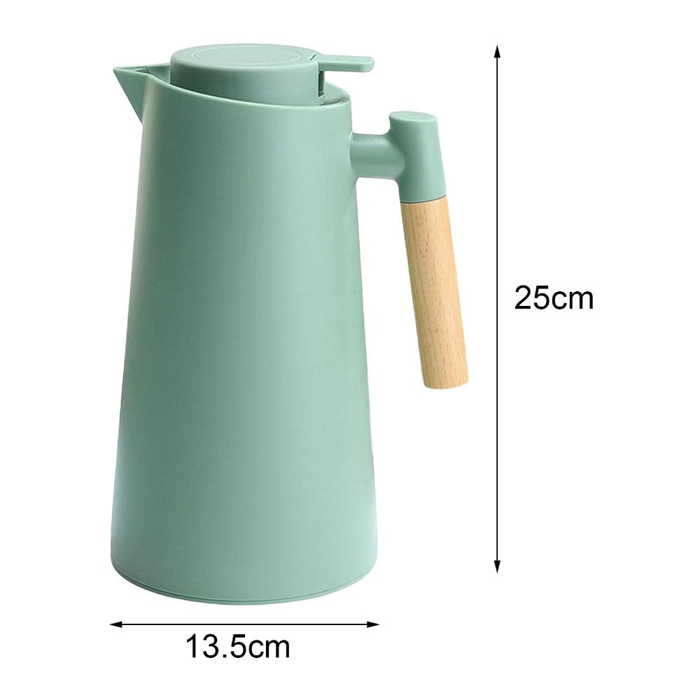 Royelle 1L Insulated Thermal Coffee Carafe With Wood Handle
