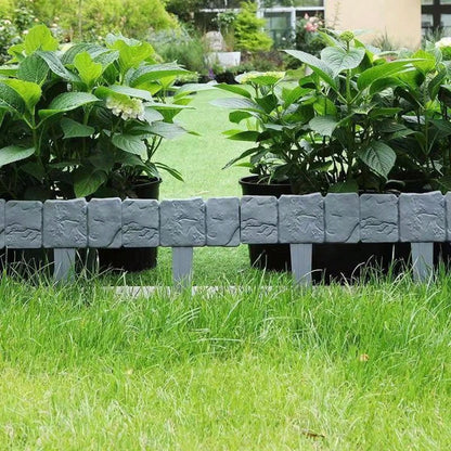 Royeva Interlocking Stone Effect Garden Edging Border Set