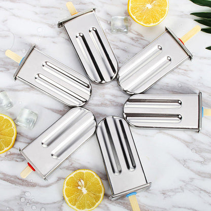 Royelle Stainless Steel Ice Pop Molds with Stand - Reusable Freezer Pop Maker