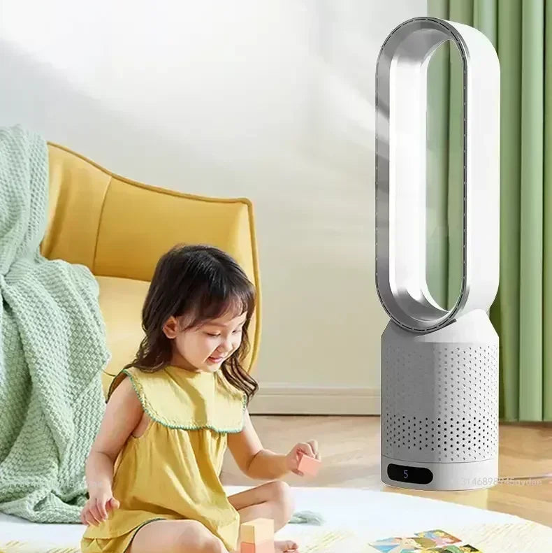 Royeva Bladeless Tower Fan And Air Purifier With UV Ionisation White