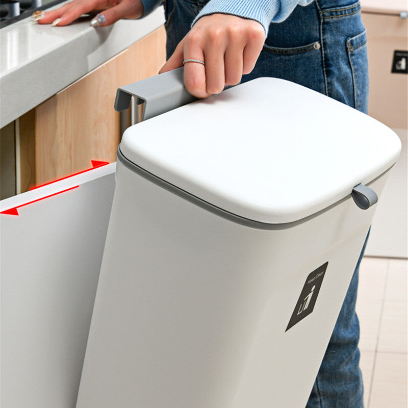 Royeva Slim Wall Mounted Trash Can With Odor Seal-Kitchen Waste Bin