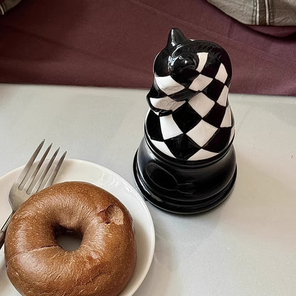 Novara Harlequin Chess Piece Decor - Luxury Ceramic Tabletop Sculpture