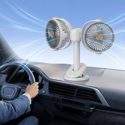 Royeva Dual Head Portable USB Desk Fan-Wall Mounted Circulation Fan