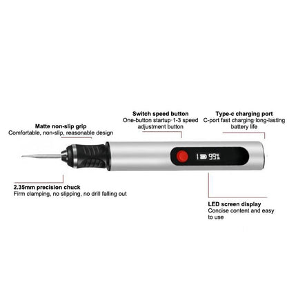 Royeva Cordless Electric Engraving Pen-Precision Tool For Metal Wood Glass And Plastic