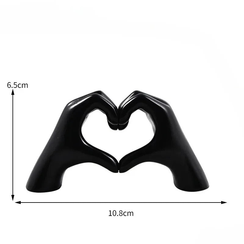 Royelle Heart Hands Sculpture-Hand Carved Love Home Decor