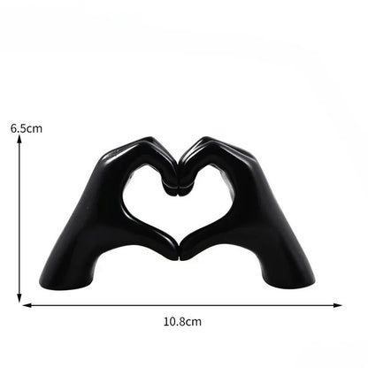 Royelle Heart Hands Sculpture-Hand Carved Love Home Decor