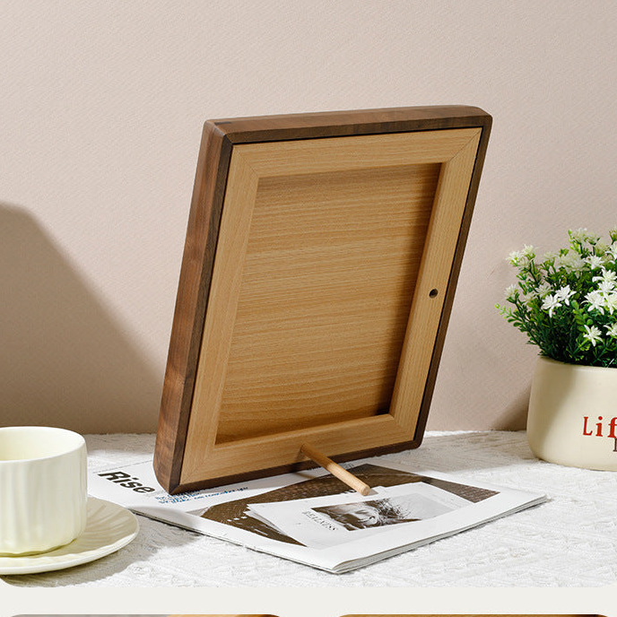 Royora Modern Wood Photo Frame with Rounded Corners for Tabletop Display