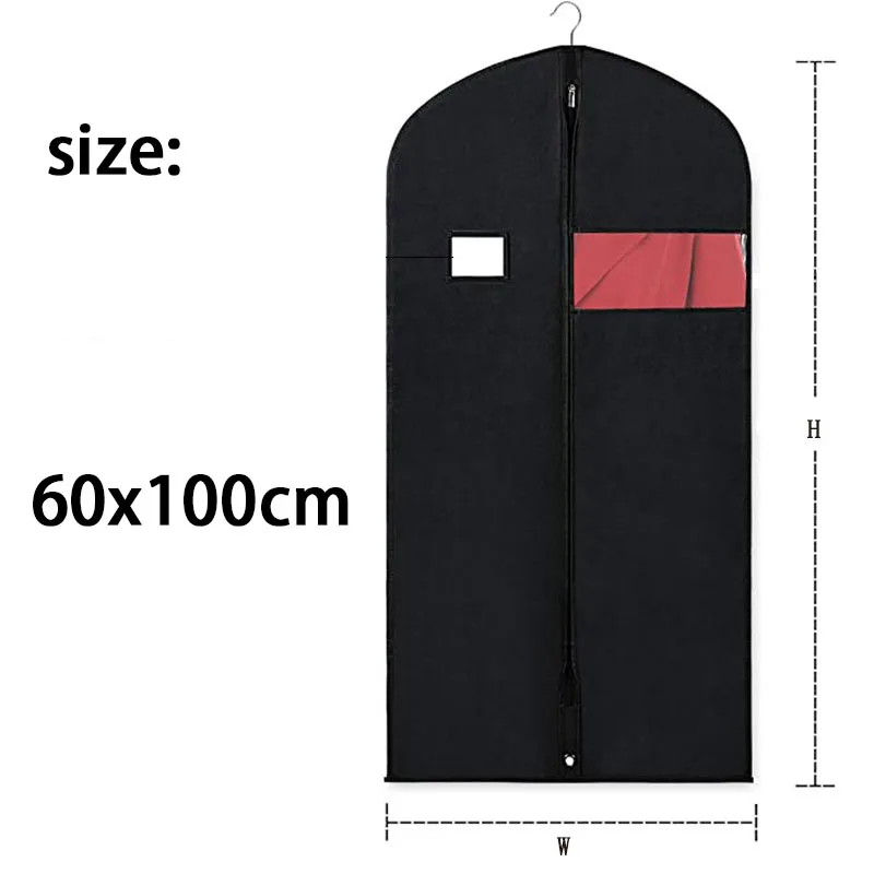 Eloria Garment Bag 5-Pack with Clear Window for Suit and Dress Storage