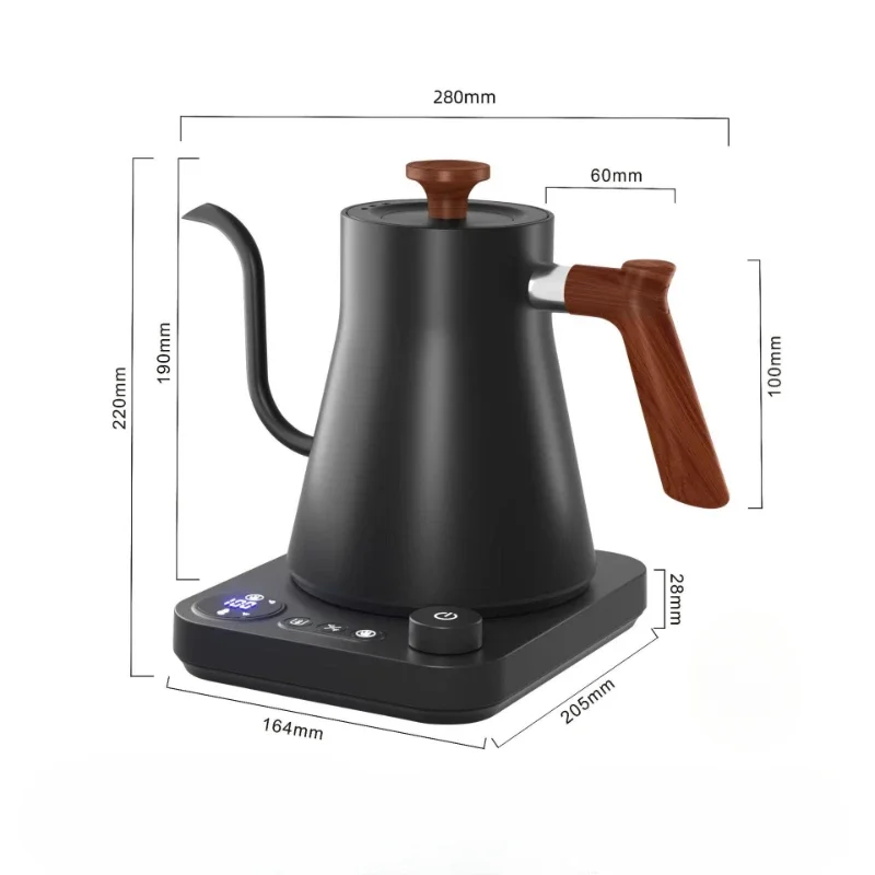 Novara Gooseneck Electric Pour-Over Kettle - 900ml Precision Temperature Control
