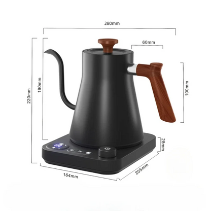 Novara Gooseneck Electric Pour-Over Kettle - 900ml Precision Temperature Control