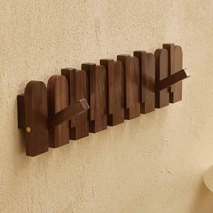 Royora Wall Mounted Key Holder with Flip Down Hooks for Entryway Organization