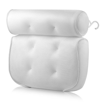 Royeva Spa Bath Pillow Ergonomic Headrest Double-Padded Non-Slip Neck & Back Support