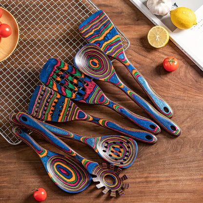 7-Piece Pakkawood Utensils Set 0