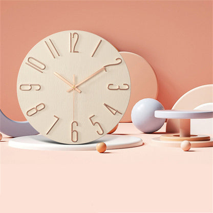 Novara Modern Silent Wall Clock for Living Room, Bedroom & Office with Quartz Movement
