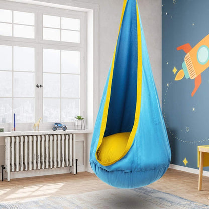 Royeva Kids Pod Swing with Air Cushion - Indoor & Outdoor Sensory Hanging Hammock Chair