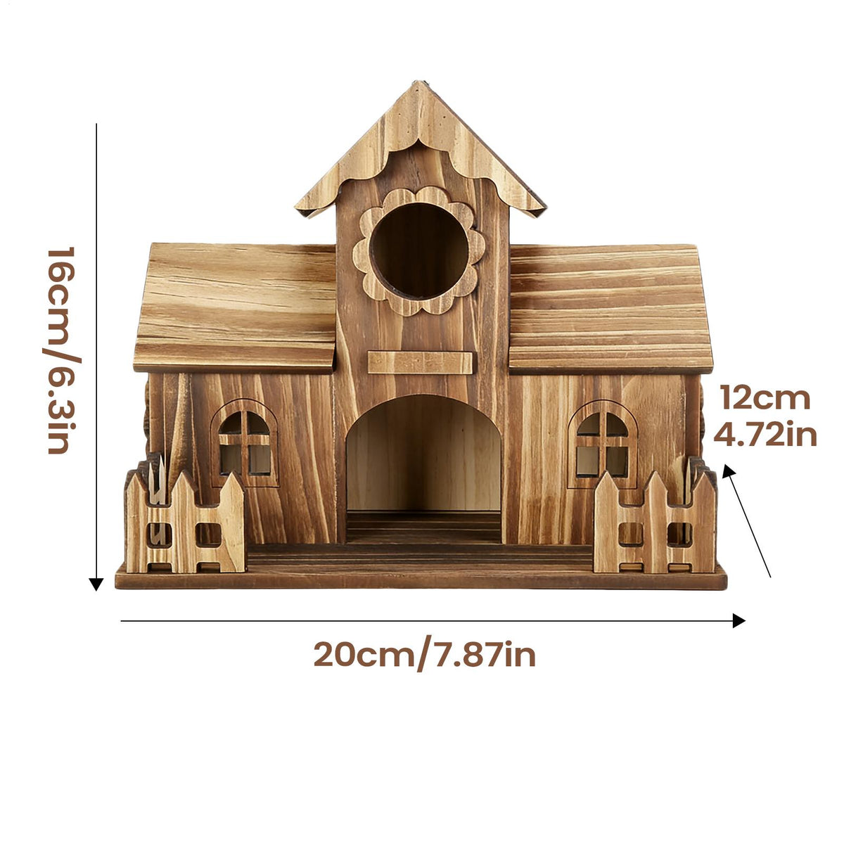Novara Wooden Birdhouse for Small Garden Birds - Durable & Easy Clean Nesting Box