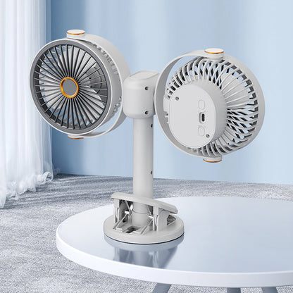 Royeva Dual Head Portable USB Desk Fan-Wall Mounted Circulation Fan