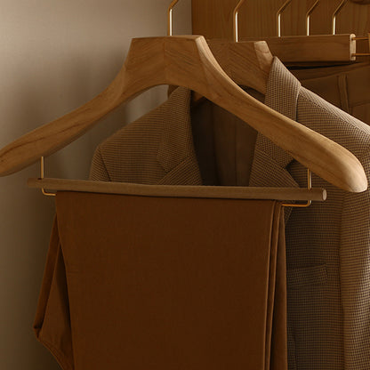 Royora Cedar Wood Hangers with Adjustable Clips for Skirts & Trousers