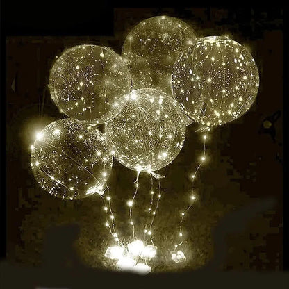 Royeva Transparent LED Light Up Balloons-Party Decor Set