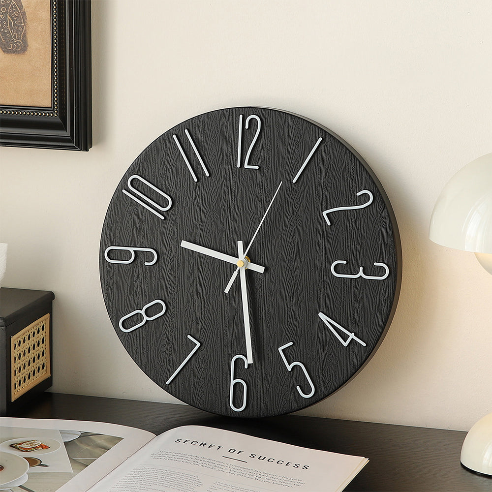 Novara Modern Silent Wall Clock for Living Room, Bedroom & Office with Quartz Movement