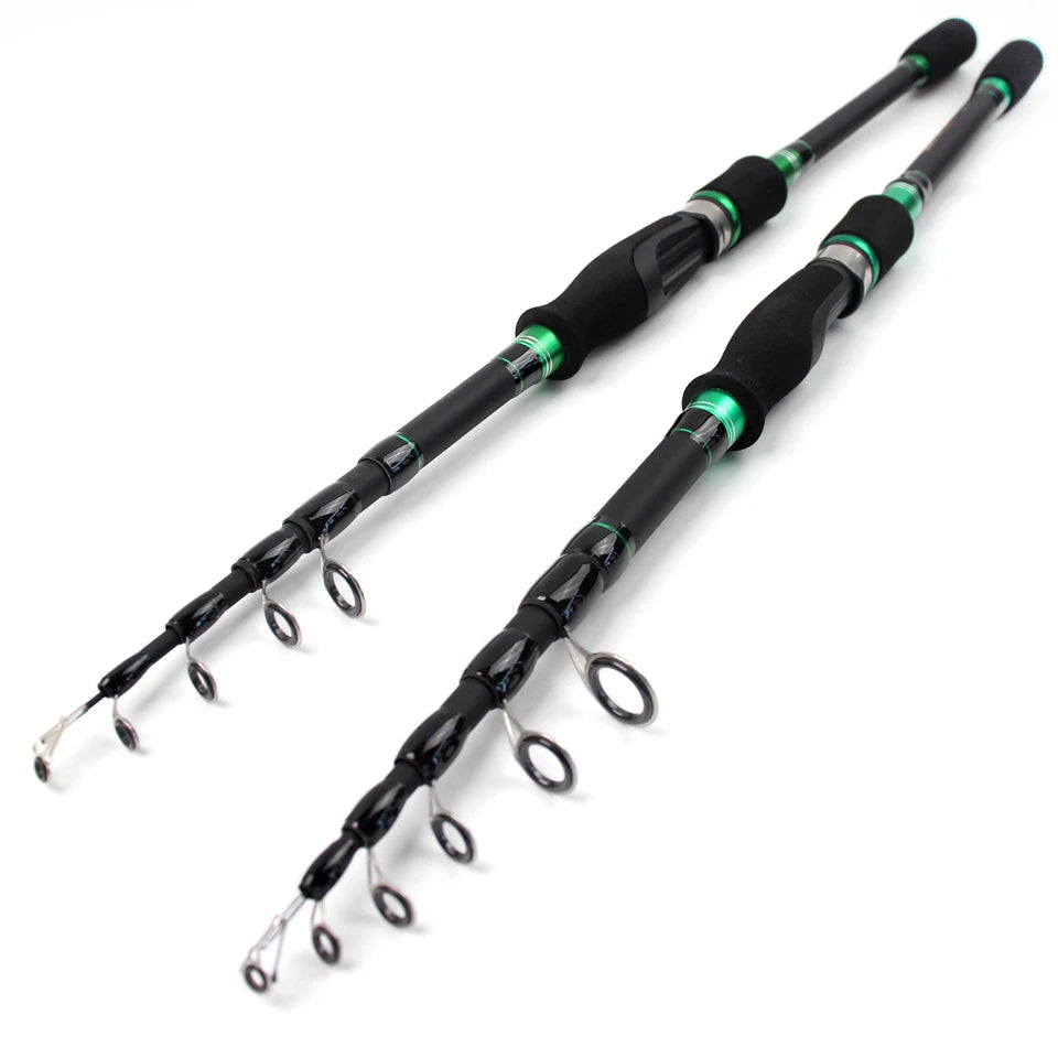 Novara Portable Carbon Fiber Baitcasting Fishing Rod And Reel Combo