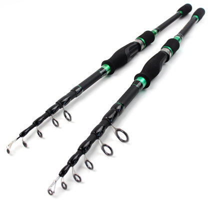 Novara Portable Carbon Fiber Baitcasting Fishing Rod And Reel Combo