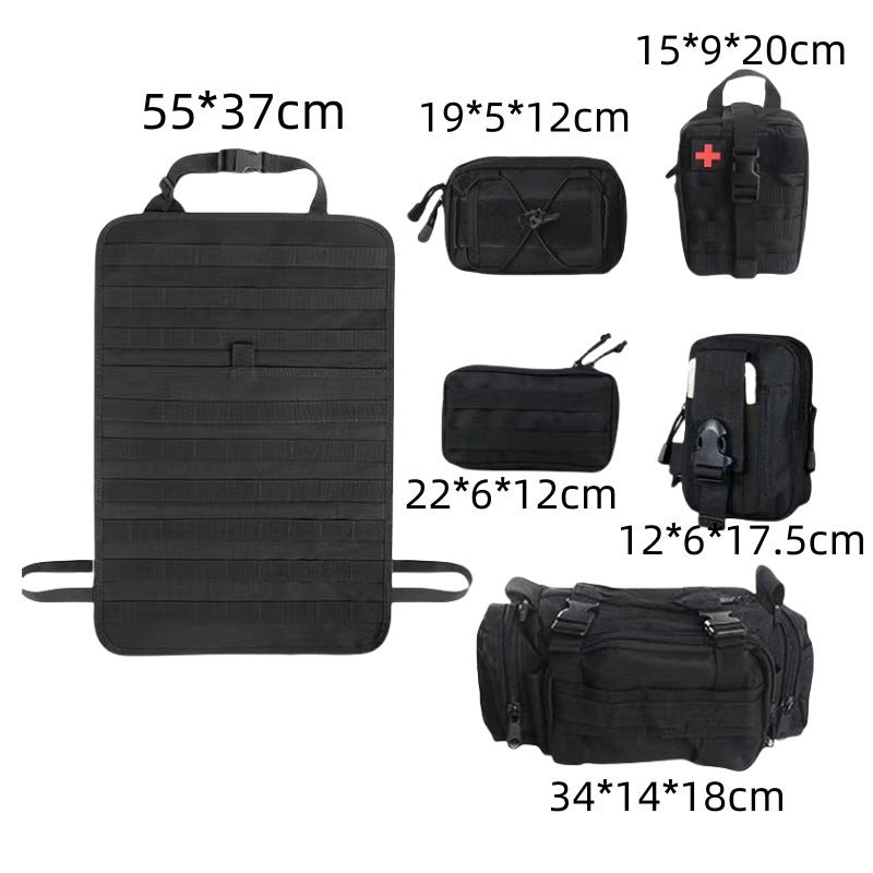 Novara Tactical Car Seat Back Organizer with 5 Detachable MOLLE Pouches, Universal Fit