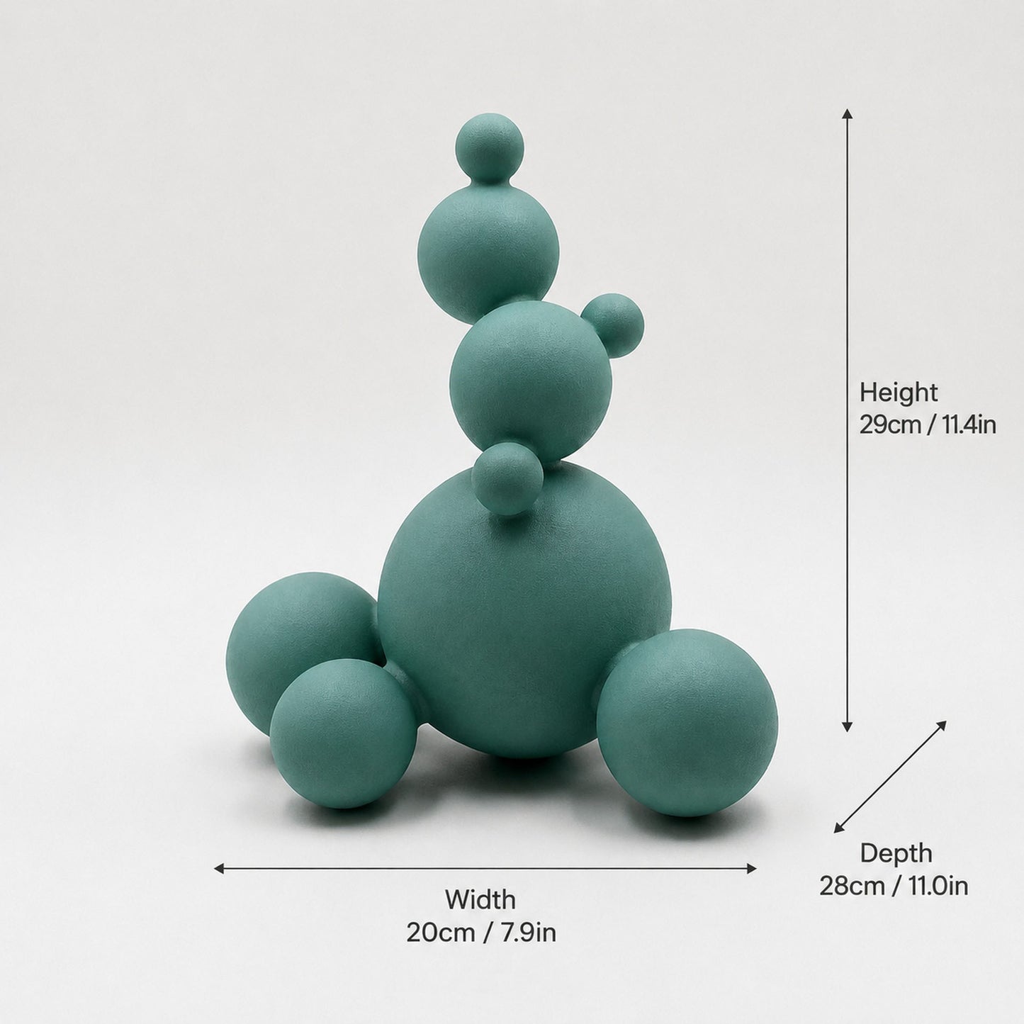 Novara Teal Spheres Abstract Sculpture for Modern Home Decor