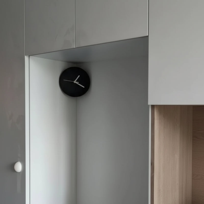 Royeva Modern Corner Wall Clock – Minimalist Geometric Design for Contemporary Homes